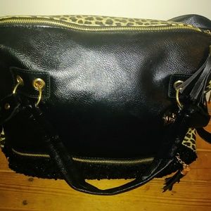 Large Leopard Print & Sequin Bag